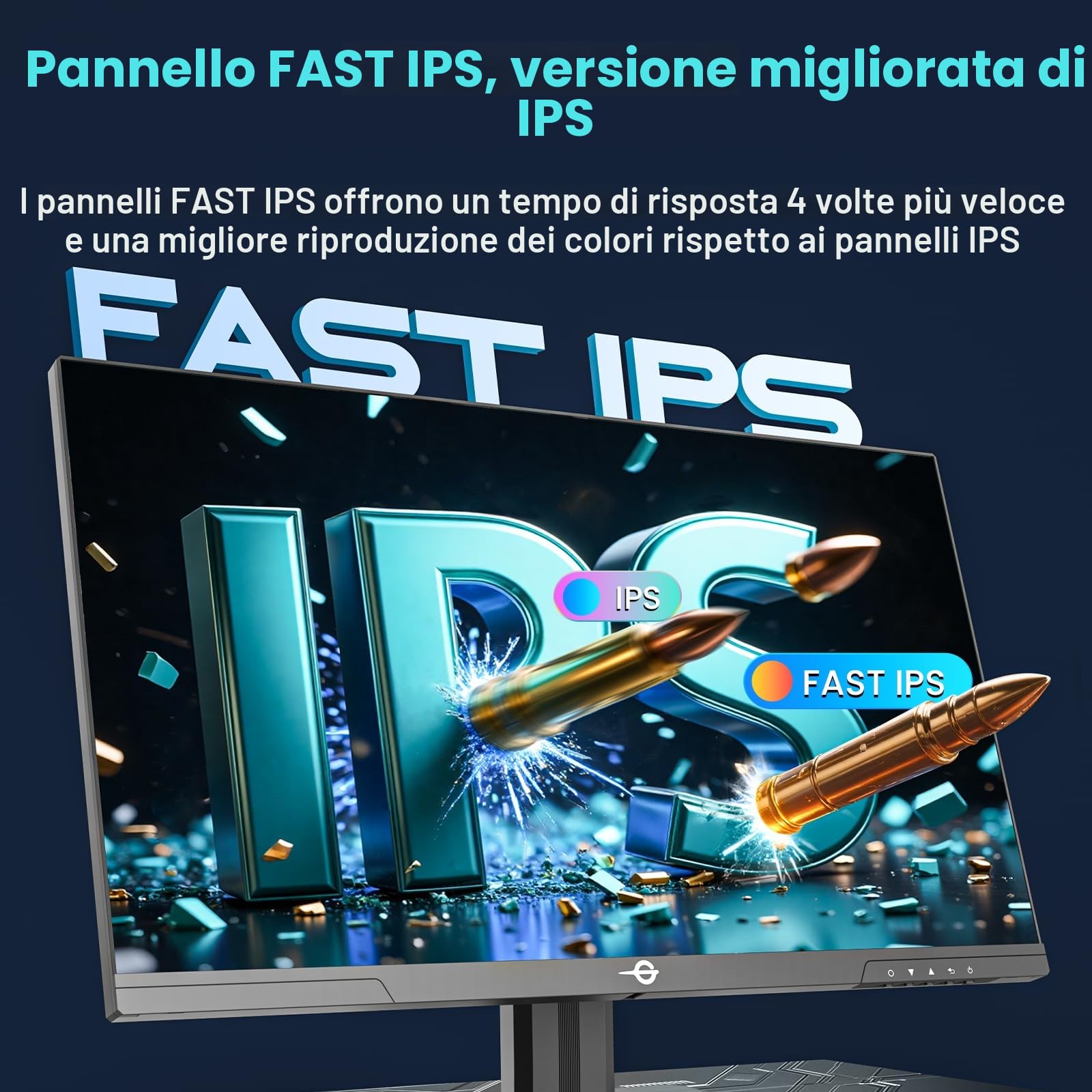 TITAN ARMY Monitor Gaming 27 Pollici, 4K@160Hz, FHD@320H Modalità Doppia, Fast IPS 1ms HDR400 Schermo PC, Adaptive-Sync, 135% sRGB, Supporto Girevole e Sollevabile, VESA, HDMI 2.1 | DP 1.4, P2712V