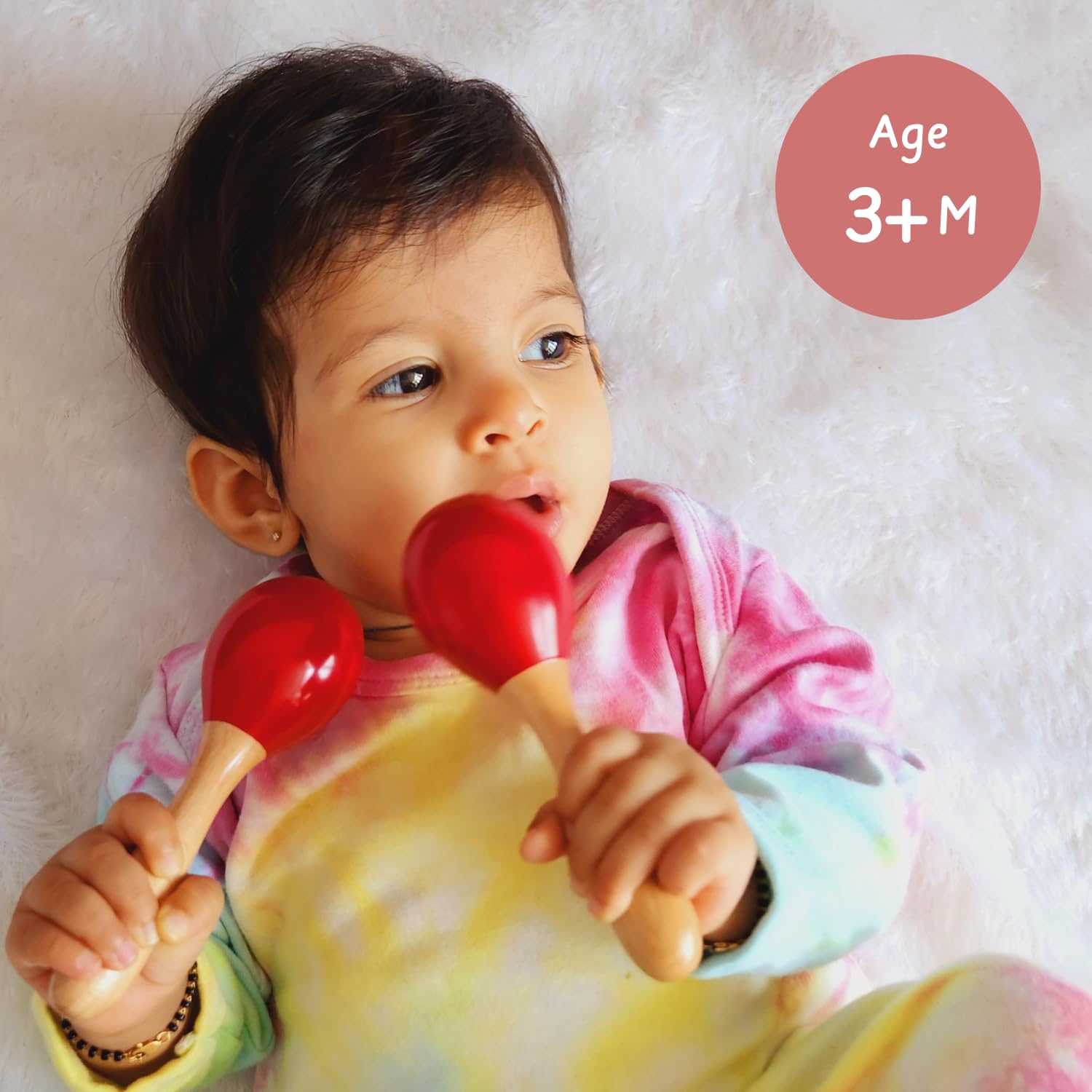 Ariro Wooden Infant Teethers Gift Set-3 For Baby Boy & Girl|Hand Crafted With Organic Neem Wood That Helps Boost Immunity & Aids In Digestion|Easy To Grasp & Chew - Image 6 thumbnail