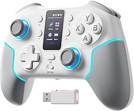 ECHTPower PC Controller with Smart Screen, 1000Hz Polling Rate, Hall Triggers and Joysticks, 1000mAh Battery, Turbo and Adjustable Vibration, Controller for PC/Switch/iOS/Android