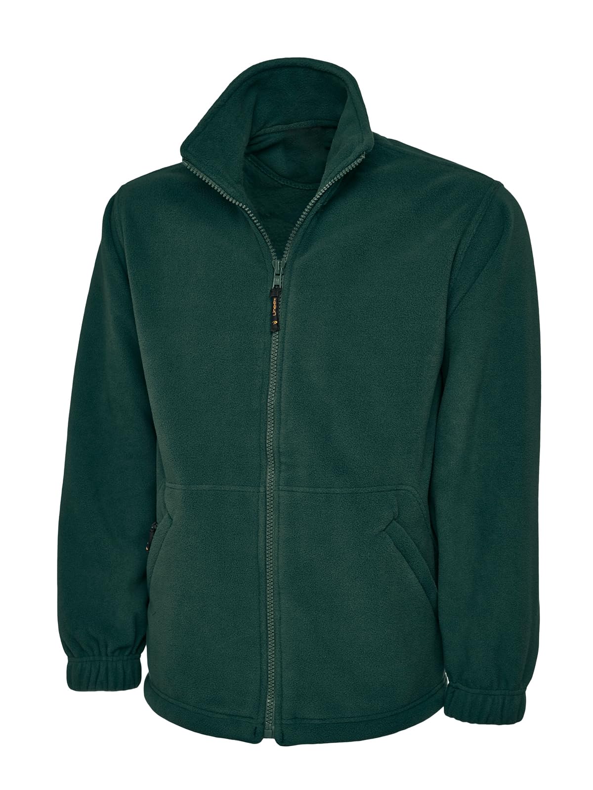 COOZO Men's Classic and Stylish Full Zip Fleece Jacket - Bottle Green - 4XL