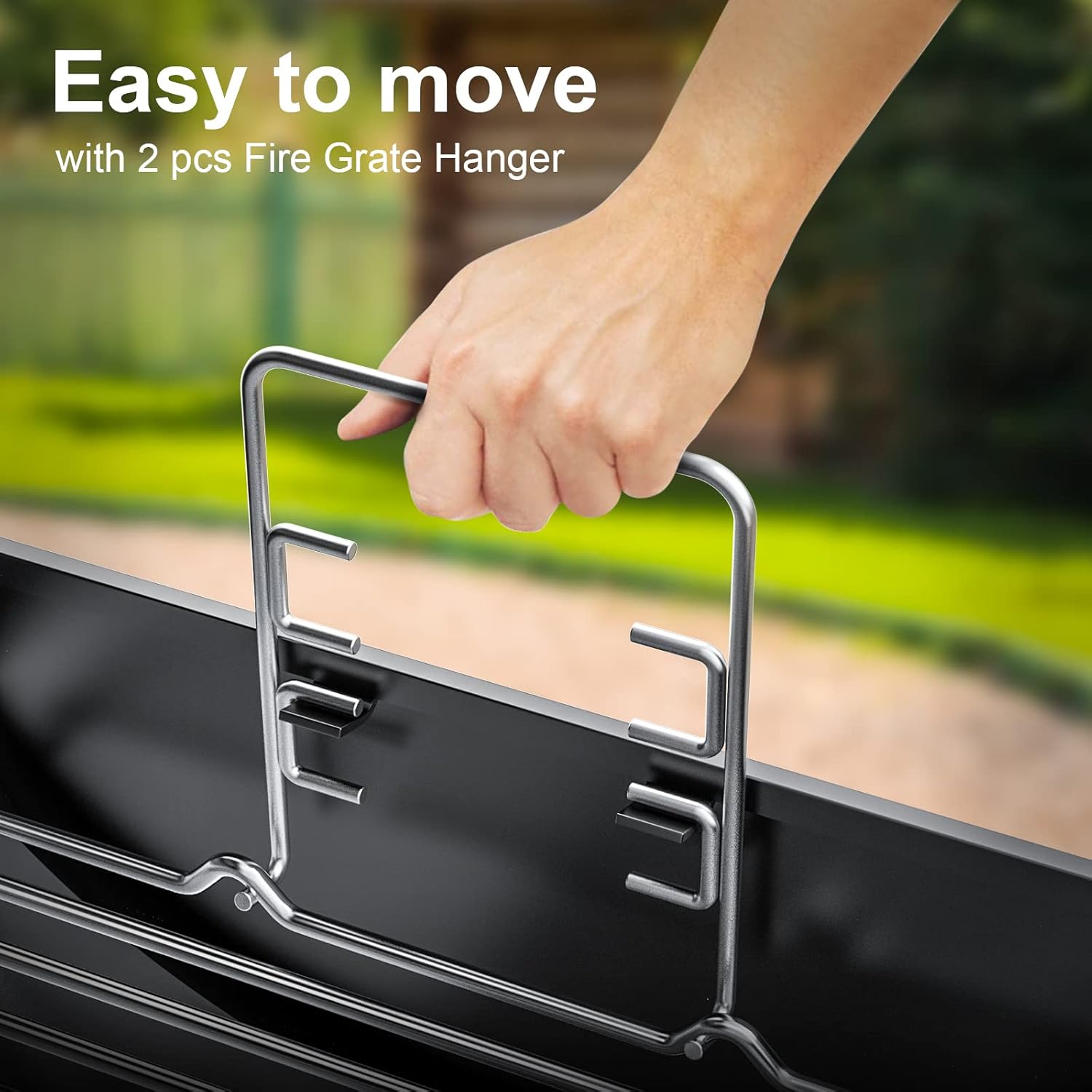 Stainless Steel 27 Inch Charcoal Ash Pan Replacement Parts Chargriller 1224 1324 2121 2222 2727 2828,Charbroil 17302056 Charcoal Grill, BBQ Accessories Ash Tray with 2PCS Fire Grate Hanger