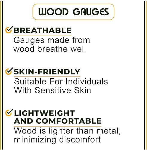 Miniatura 5 de Par de tamarindo de madera en espiral de bobina cónica piercing joyería tapones para los oídos, dilatadores de lóbulo de pendientes