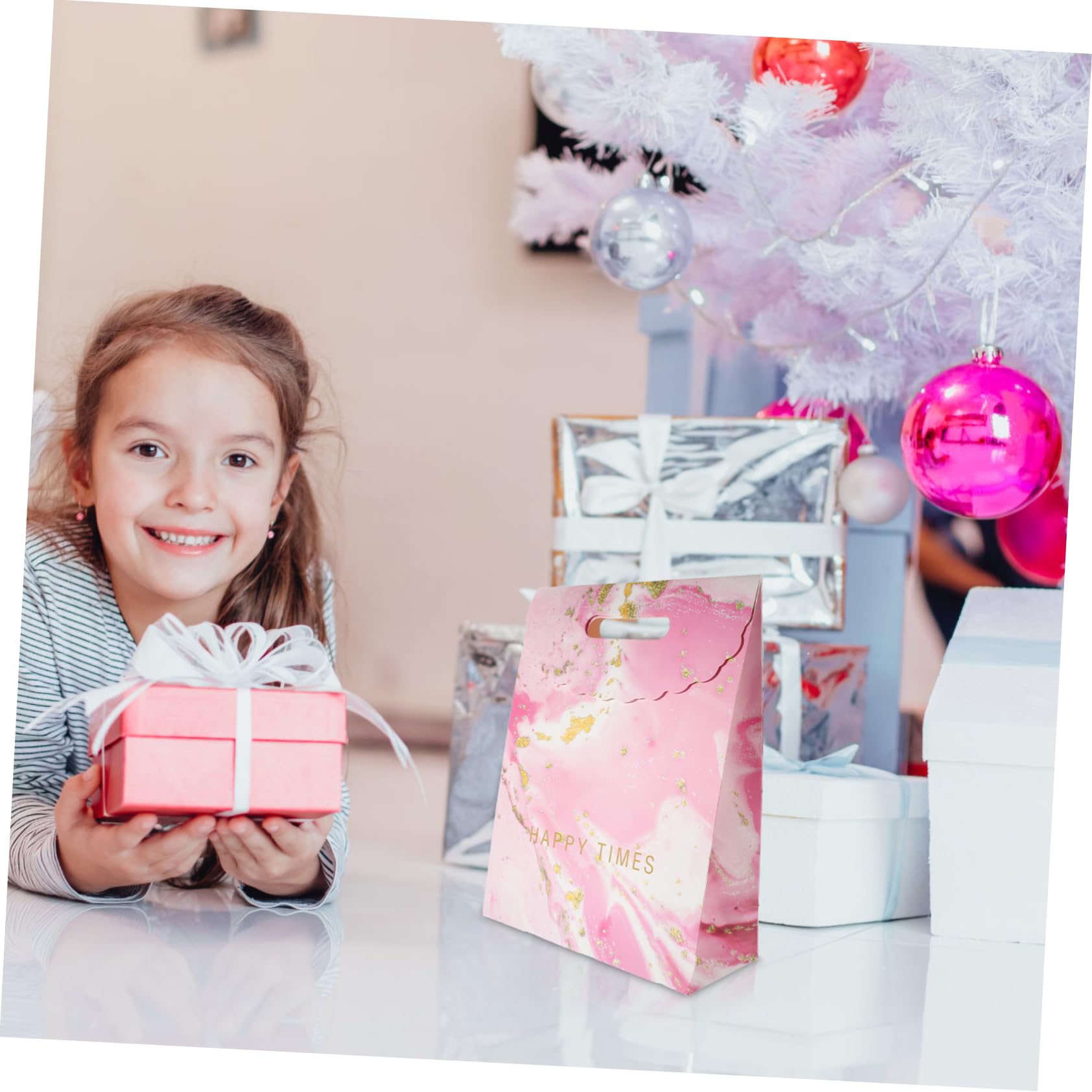SKISUNO 10piezas Bolsa De Papel Grande Diseño De Mármol Para Fiestas Tote Bag Reutilizable Asas Para y Souvenirs