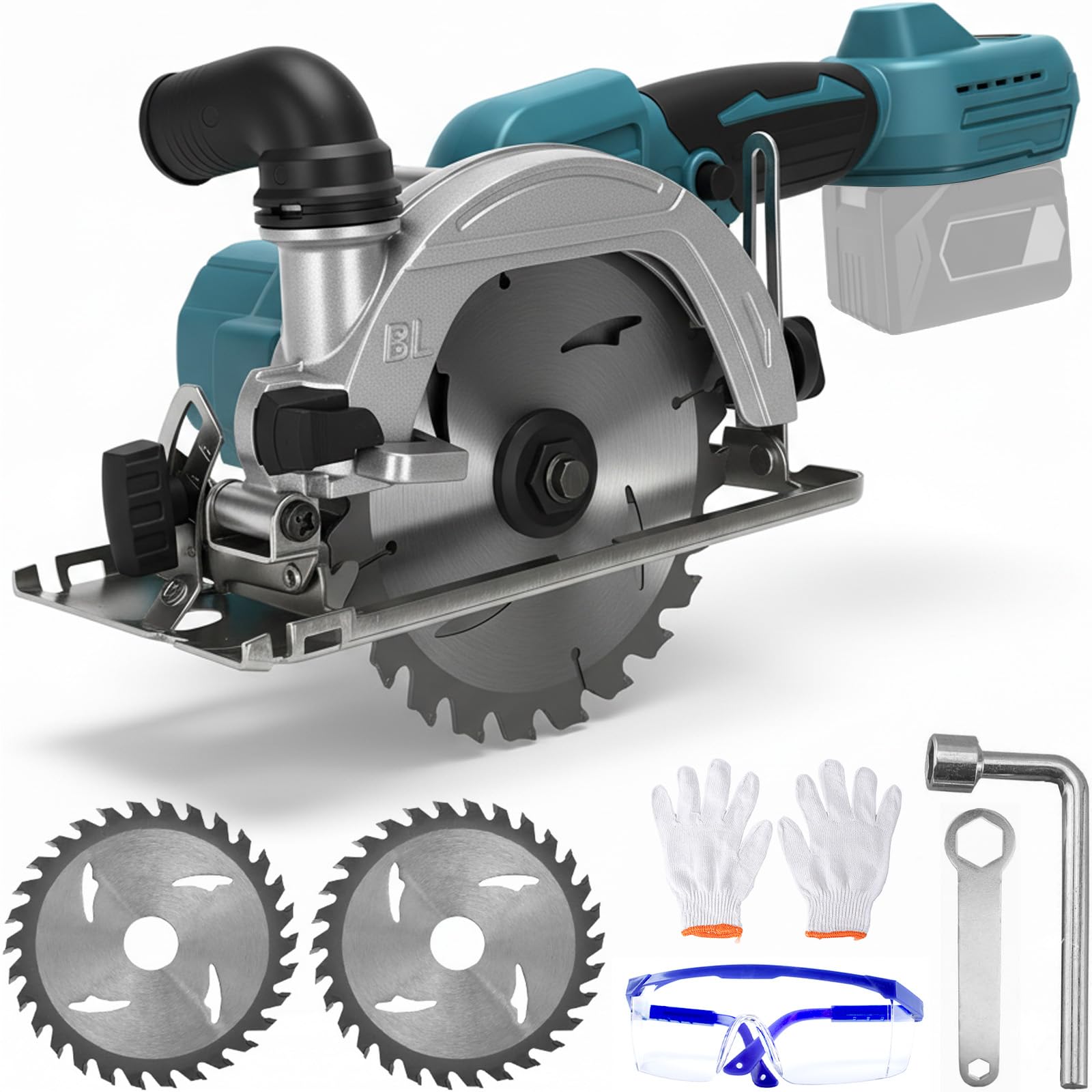 Scie circulaire sans fil 6800 tr/min à moteur sans balais pour coupe précise de 55 mm