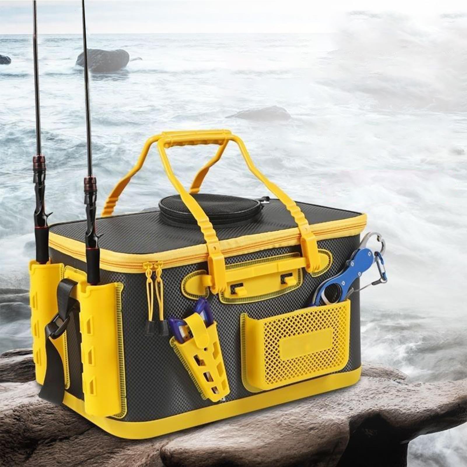 Generico Secchio Per Esche Vive | Contenitore Termico Portatile Multifunzionale Per | Accessorio Da Per Trasporto Catture Auto Spiaggia Kayak Campeggio Attività Outdoor