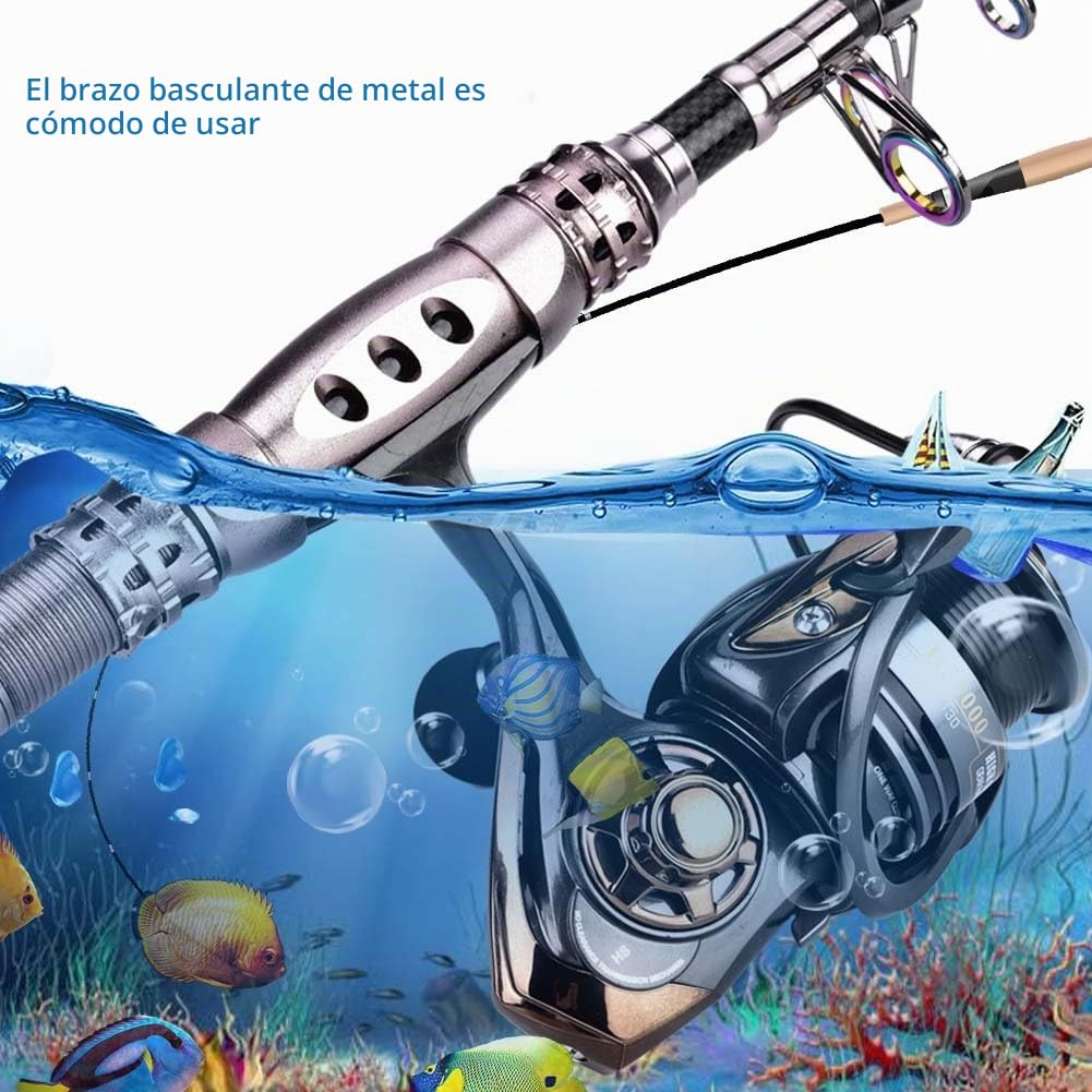 Deukio Carrete De Alta Velocidad para Pesca En Mar 7.1: 1 Juego De Carrete De Carrete Giratorio De Carrete, Ultraligero Carrete da Pesca Agua Dulce para Fundición Rápida(hs2000)