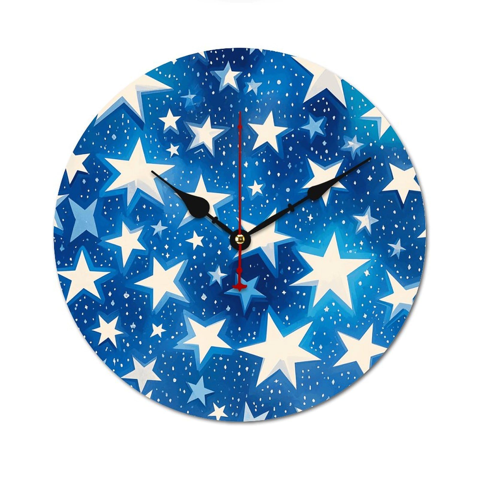 Horloge murale ronde sans cadre en bois moderne et silencieuse pour la maison