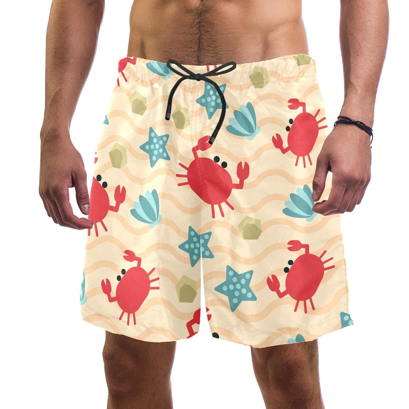 Short de bain crabe multicolore taille S idéal pour la plage