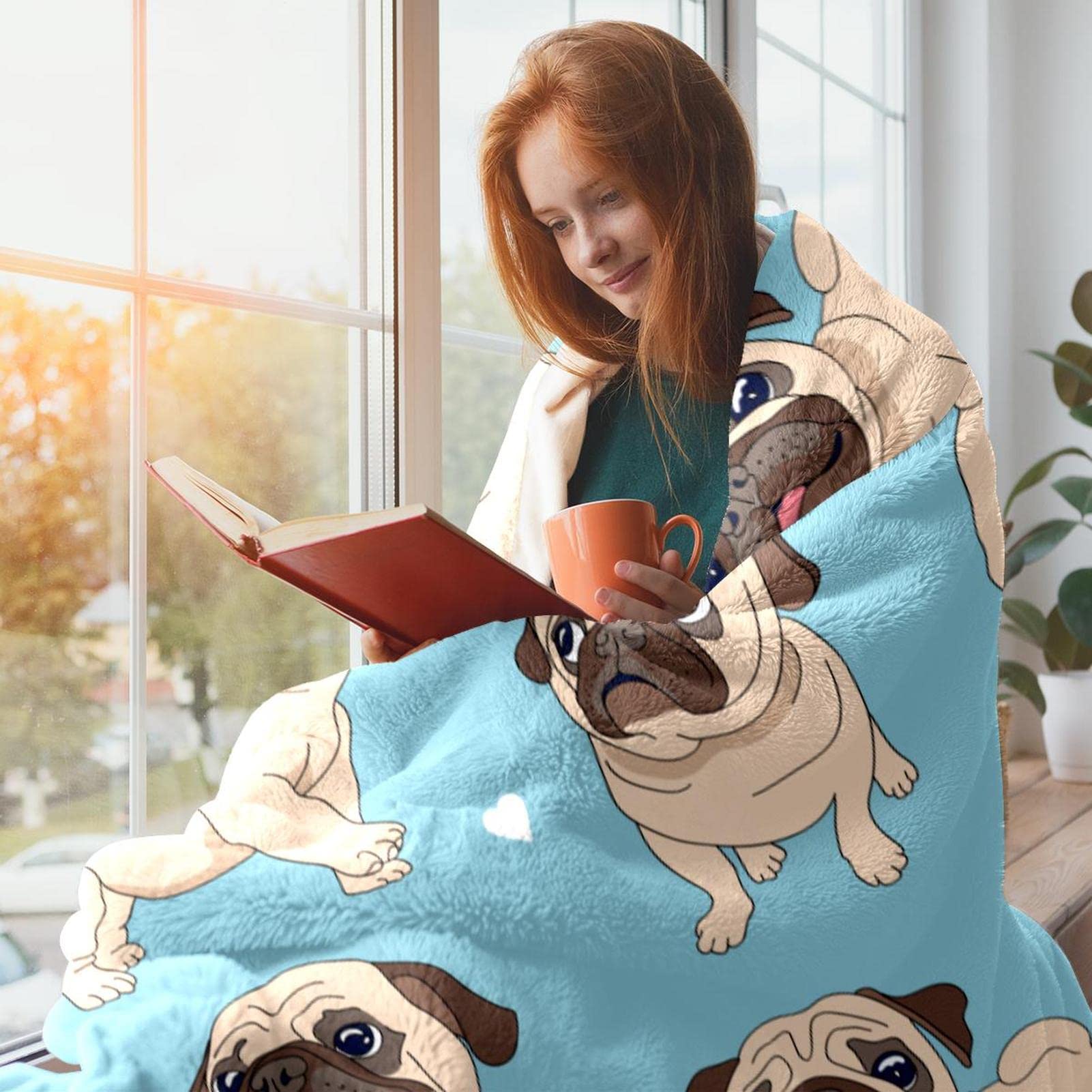 Manta de forro polar para sofá, sofá o cama, acogedora, suave, para perros y cachorros