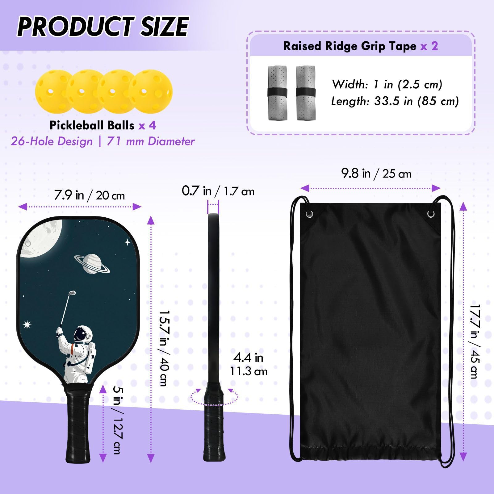 Golf Astronaut Spin Carbon Pickleball Paddle