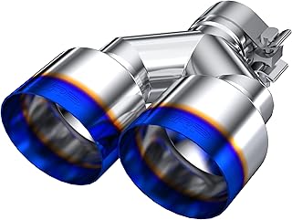 MBRP T5177BE - Pro Series 304 SS Round Angle Cut Clamp-On Dual Burnt Exhaust Tip (2.5