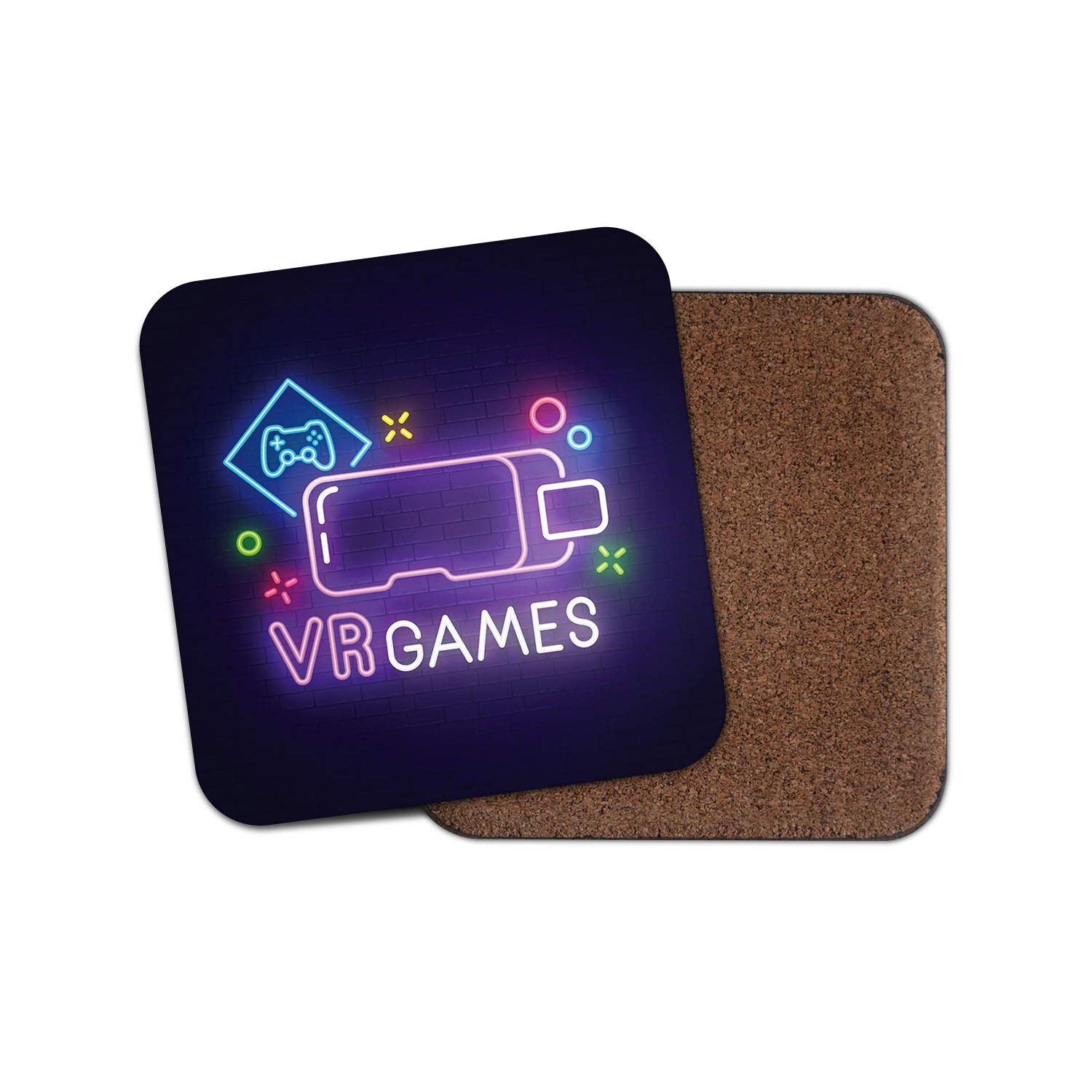 Destinationvinyl Men's Multicolor 1 X Virtual Reality Gamer Coaster - Vr Game Gaming Teen Boys Son Brother #14757