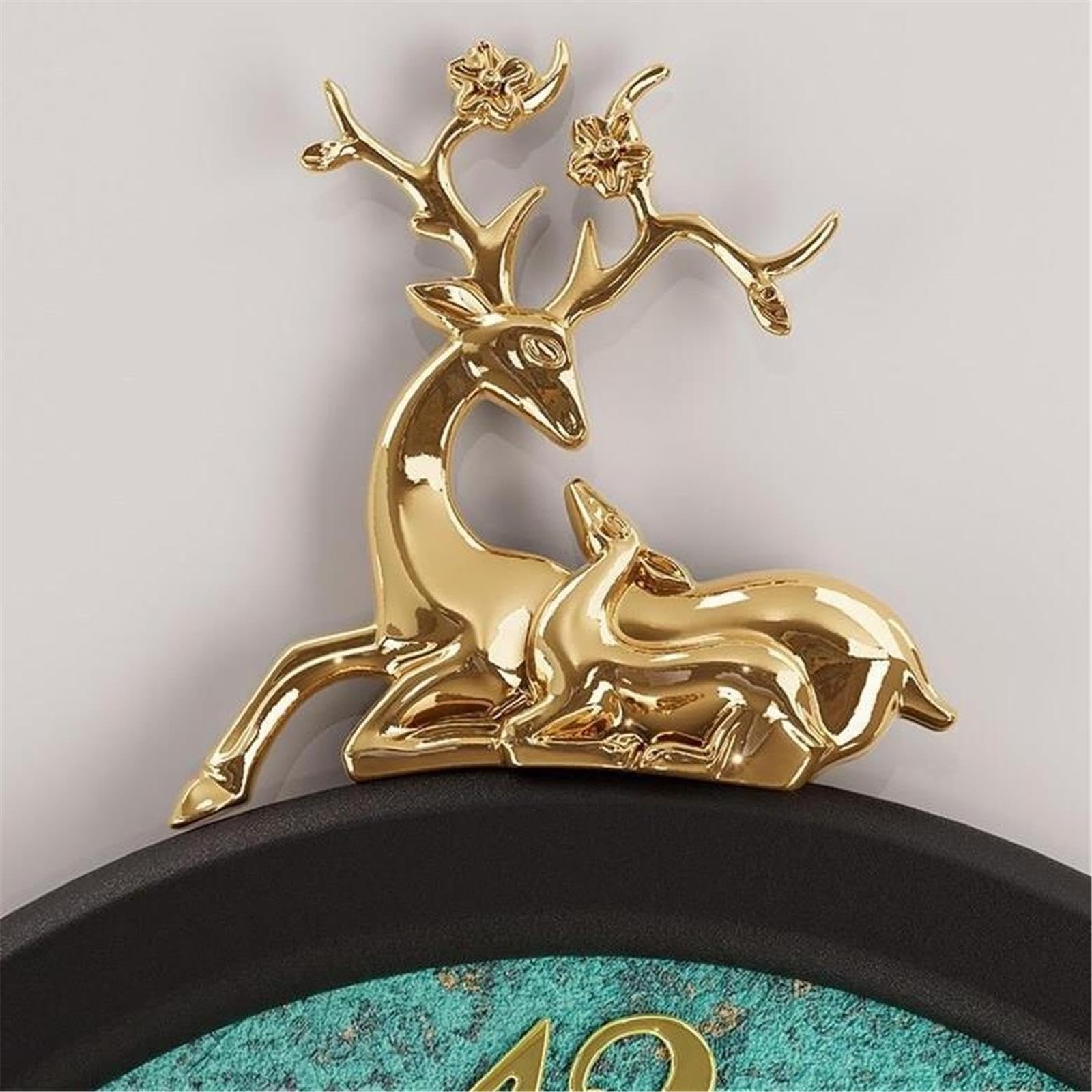 Horloge Murale silencieuse en Forme de cerf for Salon Chambre