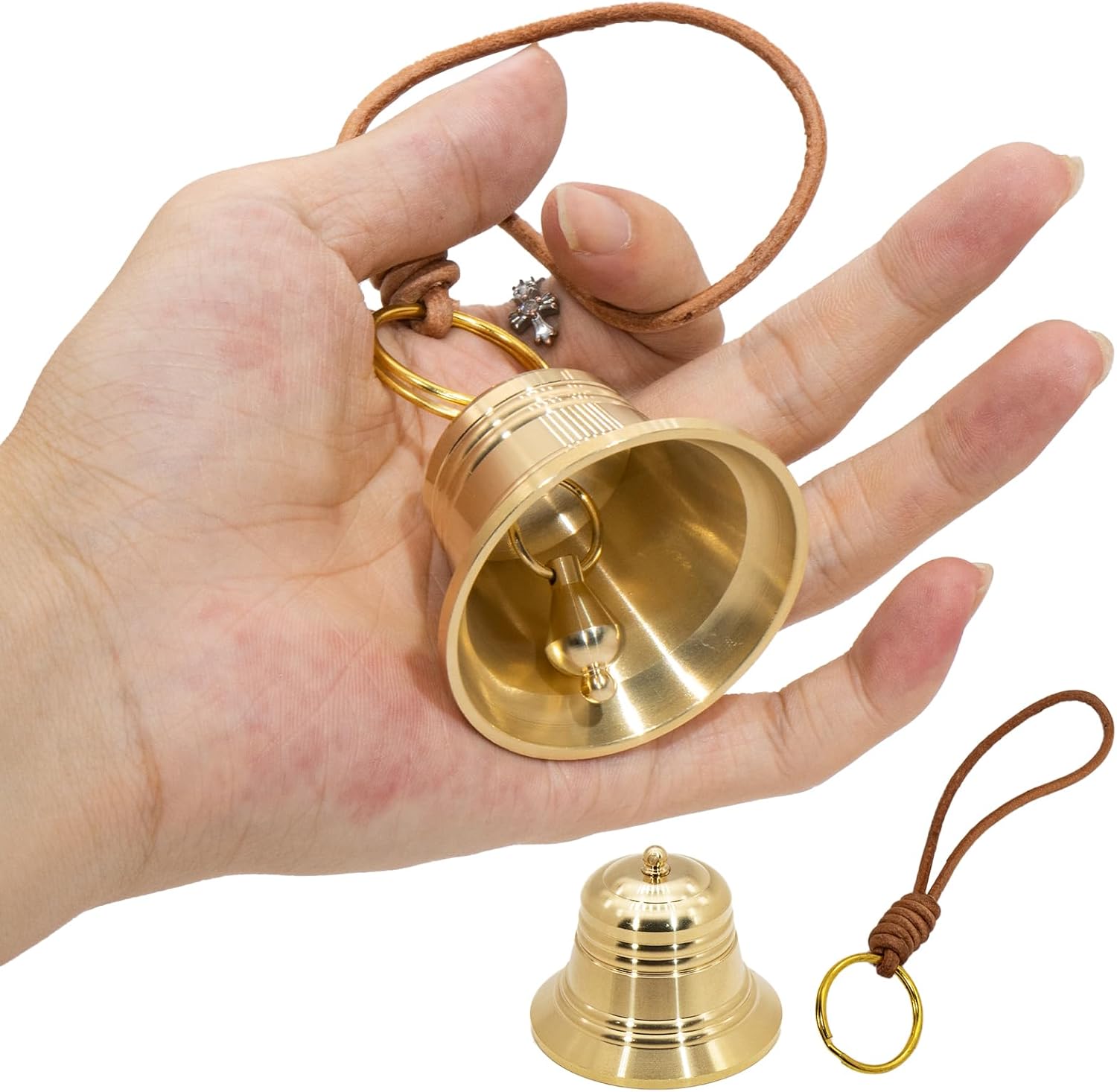 Bell for Door, Vintage Hanging Door Bell with Lanyard for Door Knob, Home, Outdoor and Garden Decoration