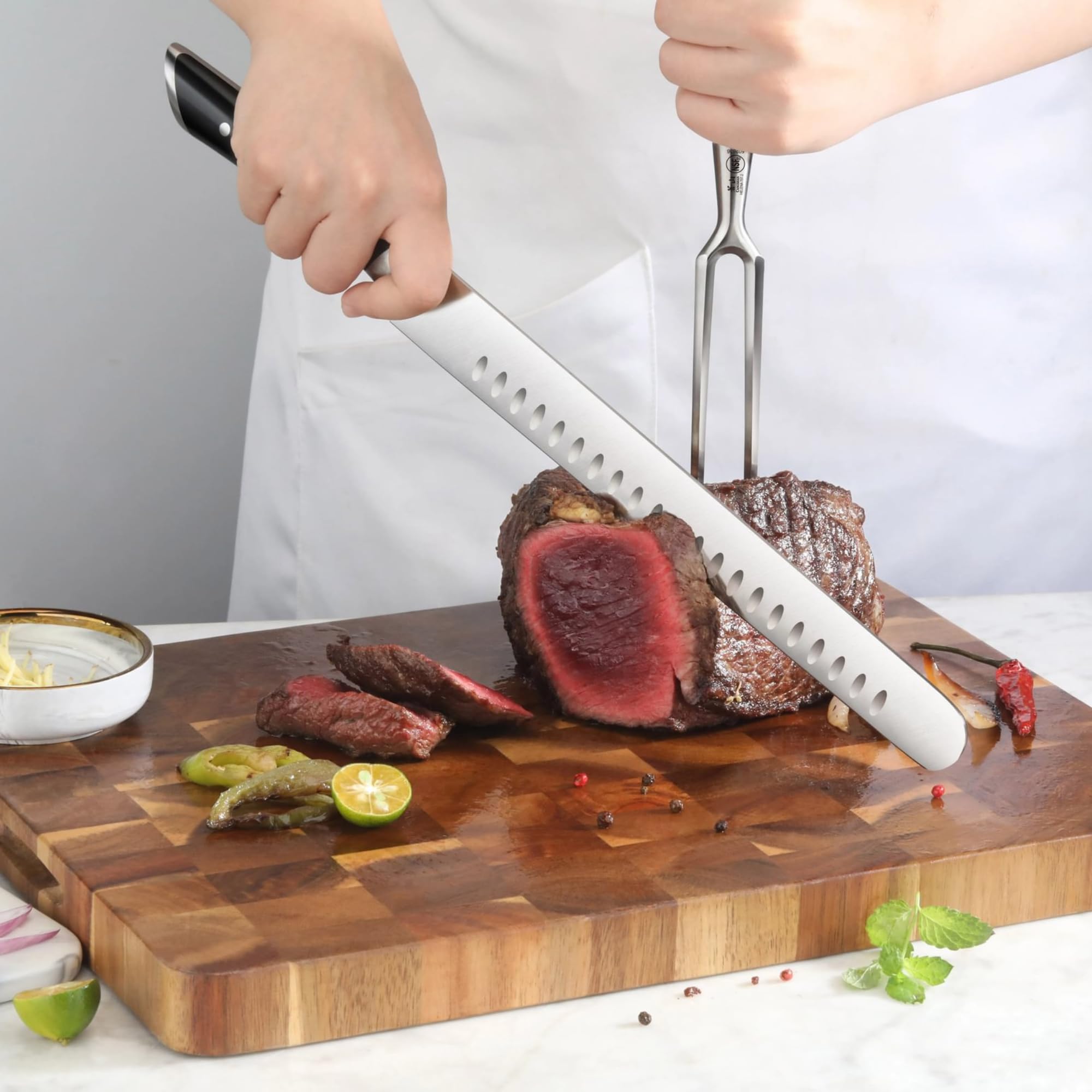 Cangshan HELENA Series 11-Inch Slicing/Carving Knife, Forged German Steel, Black, 502360 — Amazon image 5