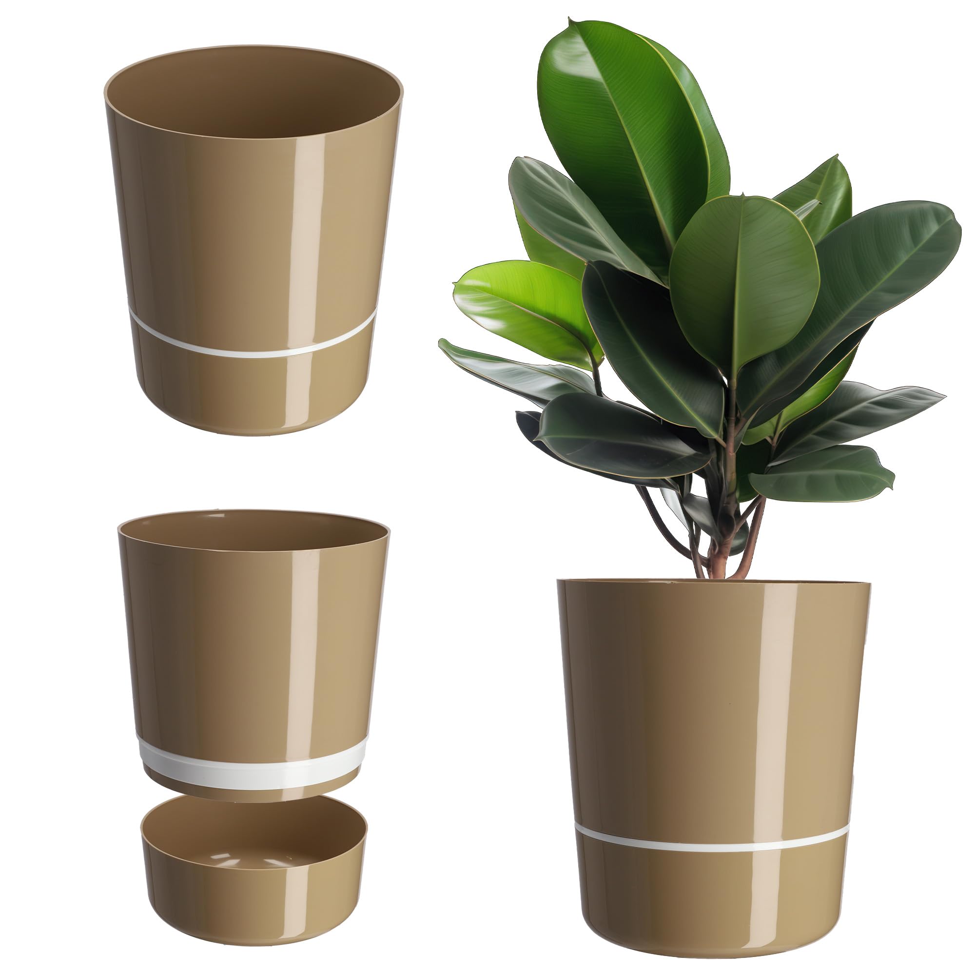 KADAX Pot de fleurs moderne en plastique pour intérieur, fleurs
