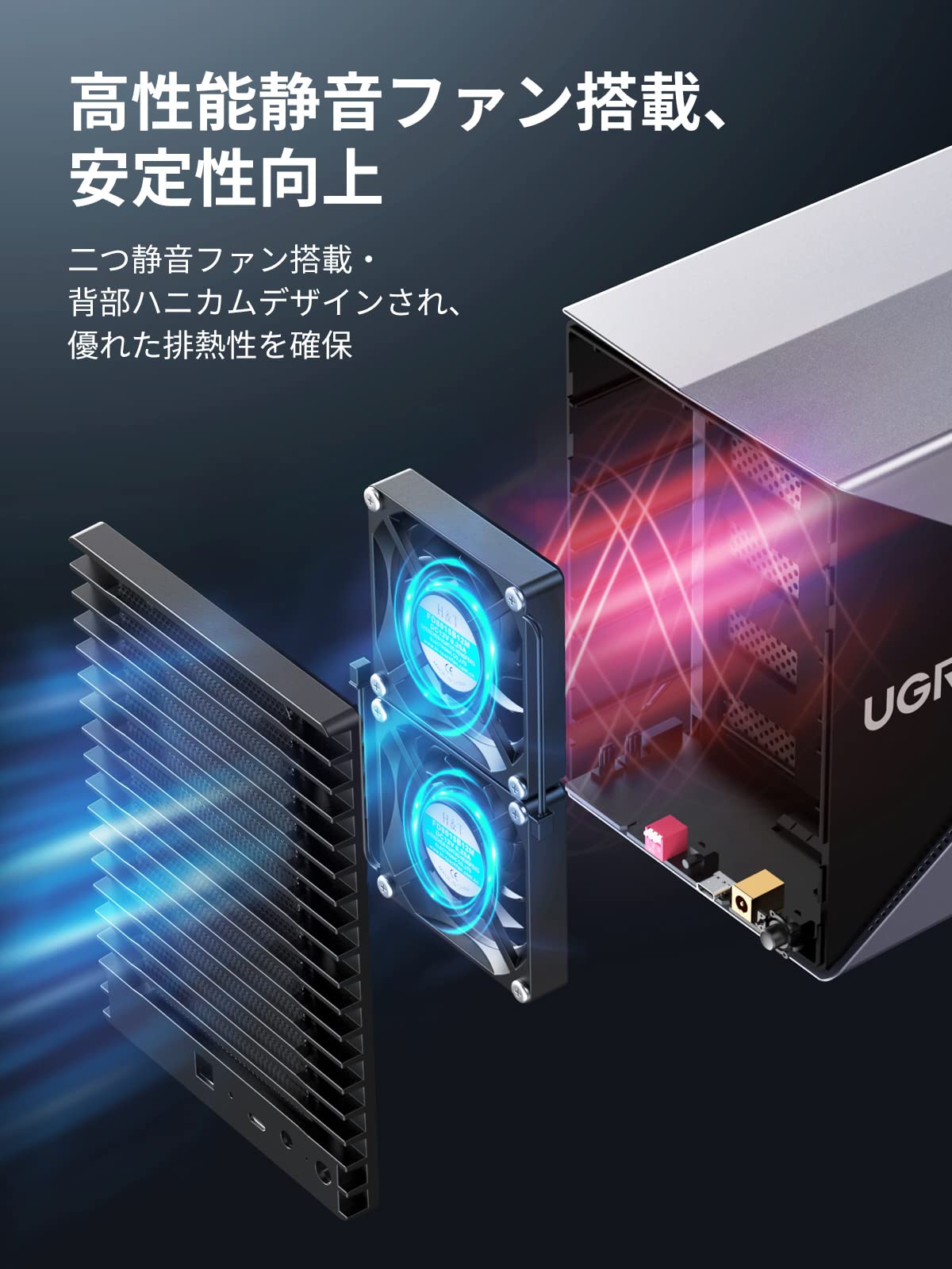 Amazon.co.jp: 【RAID機能対応】UGREEN HDD ケース 3.5インチ 5Bay  