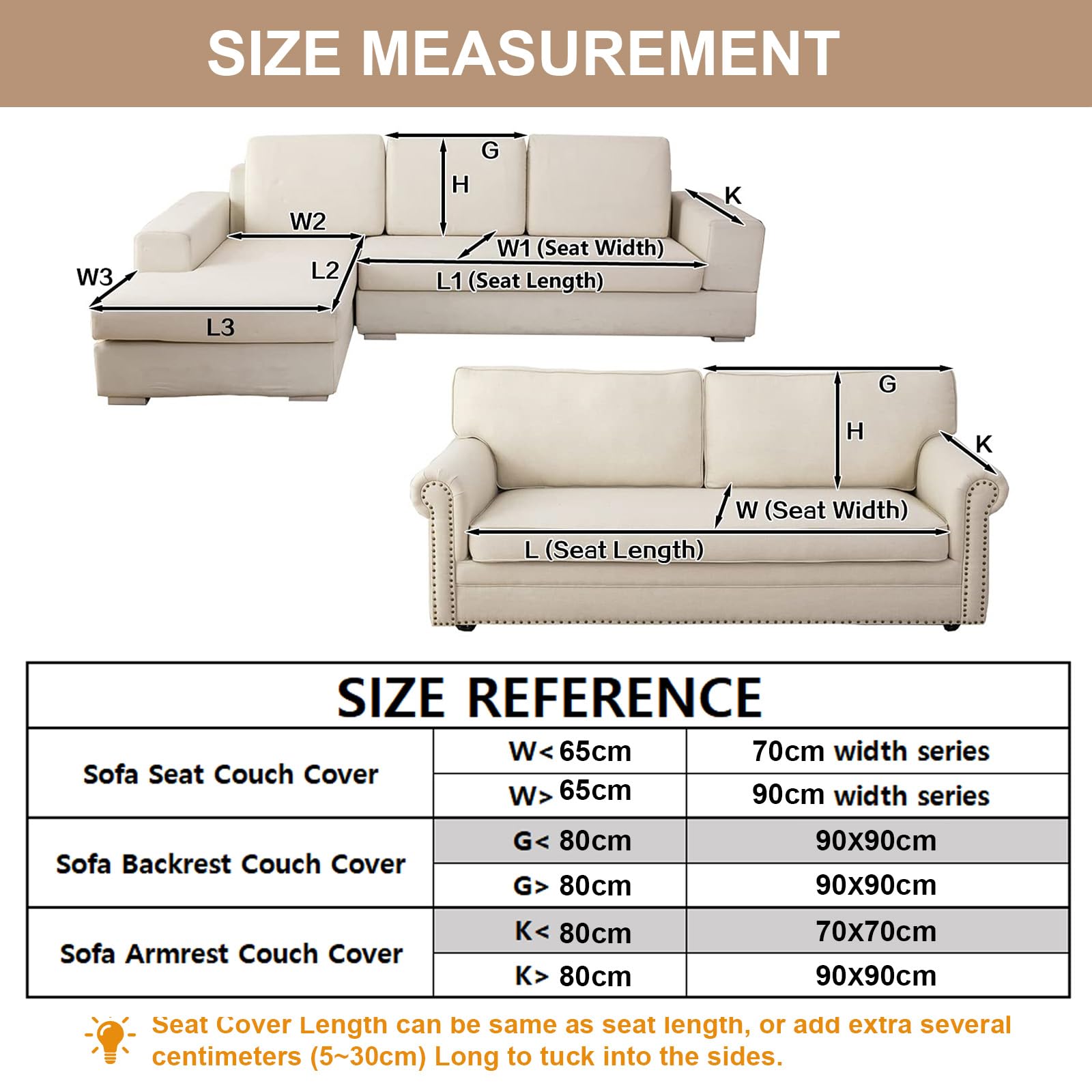 SHANNA Thick Rabbit Plush Sofa Cover 1 2 3 Seater, New Universal Non-Slip Corner Sofa Cover L Shape Super Soft Faux Fur Sofa Slipcovers for Living Room(Light Grey, 70 * 70cm Armrest or Backrest) — view 158