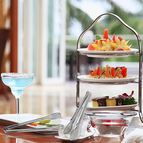 Miniatura 4 de Pinzas de la marca. Utensilios de cocina, pinzas para bufé, pinzas de cocina de acero inoxidable, pinzas para servir, paquete de 4 (9 pulgadas)