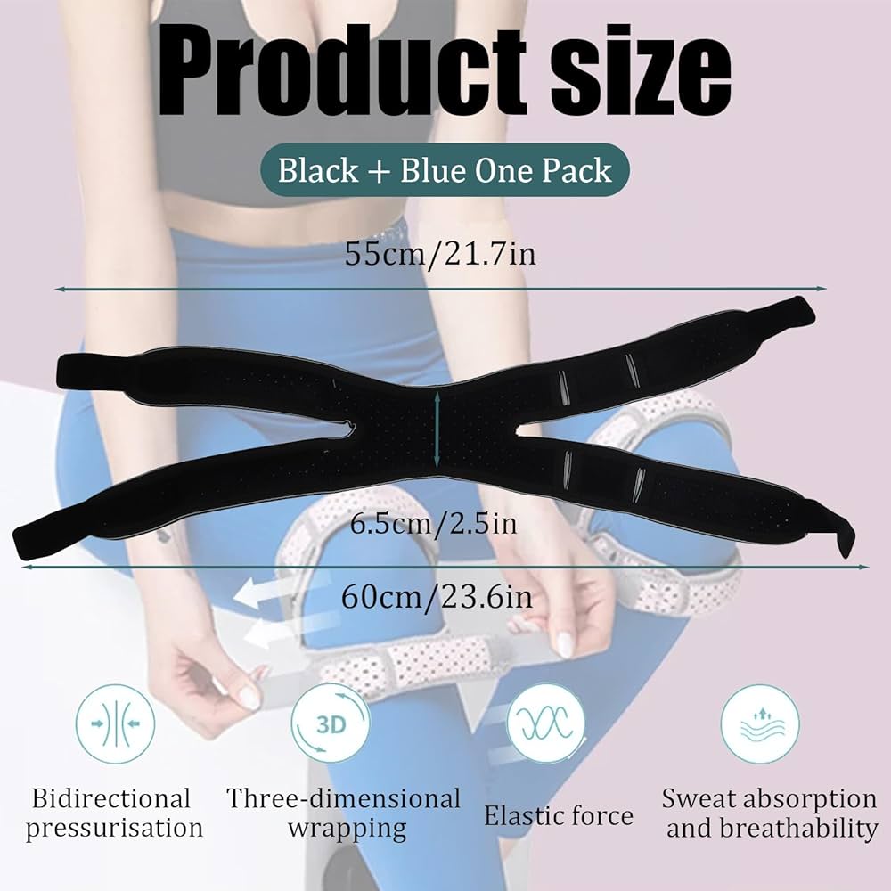 Amazon.co.jp: 膝蓋骨腱サポートストラップ、膝の痛みを緩和、膝