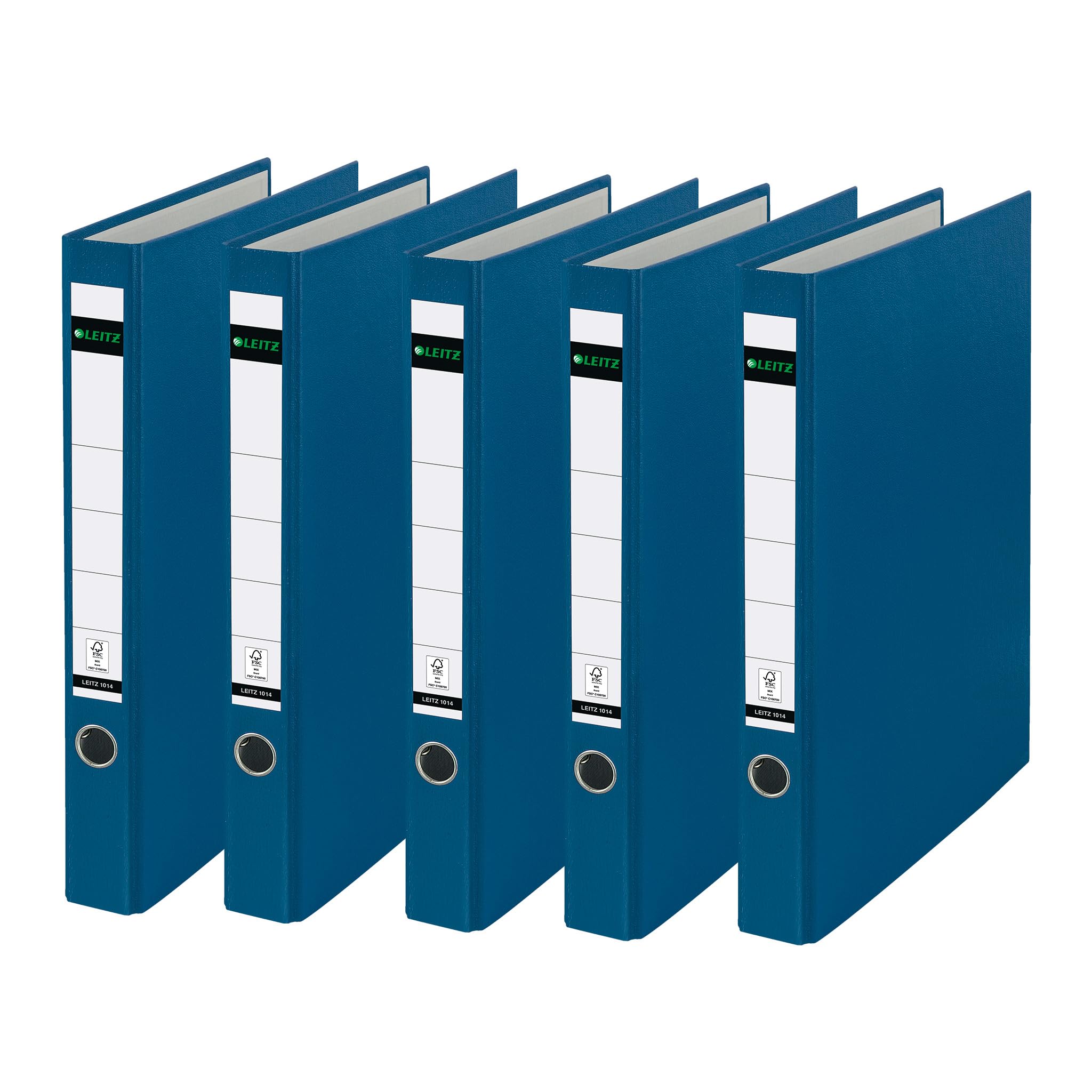 Leitz 10140035 Without Slots Plastic Binding Covers A4 3.5 cm Spine Width Plastic Ring Binder – Blue