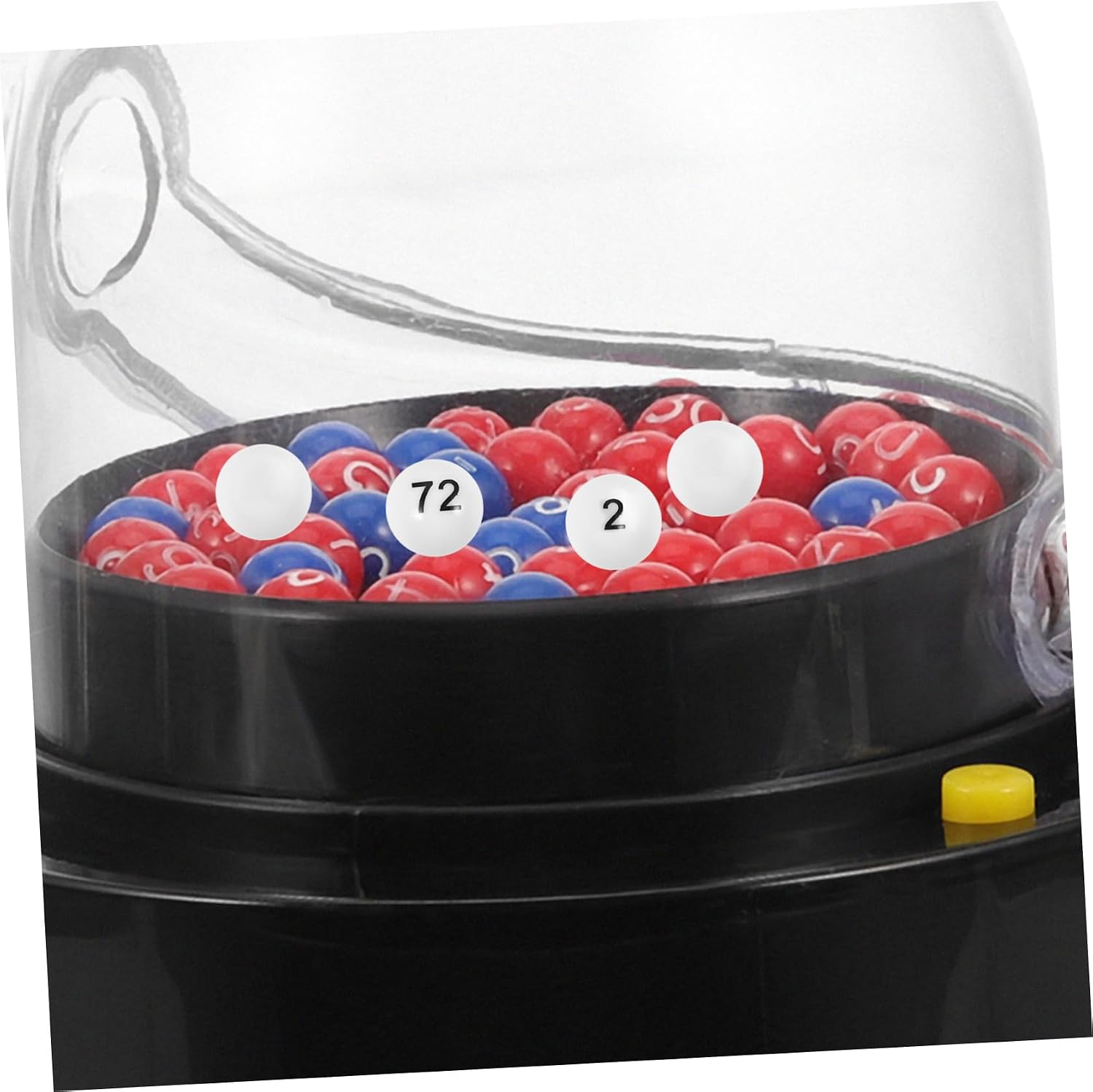 Toyvian 75Pcs White Plastic Raffle Drawing Balls for Bingo Machines Set | Lightweight Build, Resists Wear and Deformation, Suitable for Events, Game Evenings, Party Activities, Easy Carry