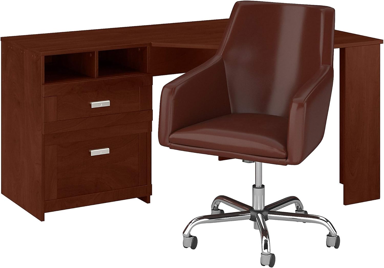 Bush Furniture Wheaton Corner Desk with London Mid Nepal Ubuy