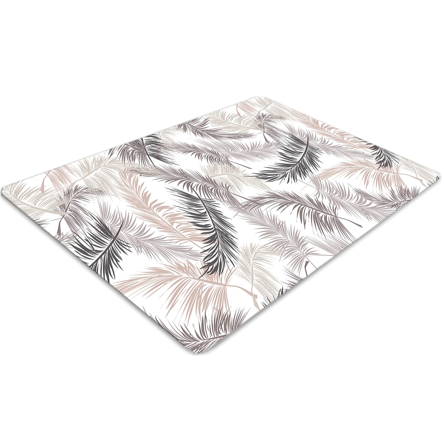 Tapis protection de sols maison et bureau décor feuilles de palmier PVC