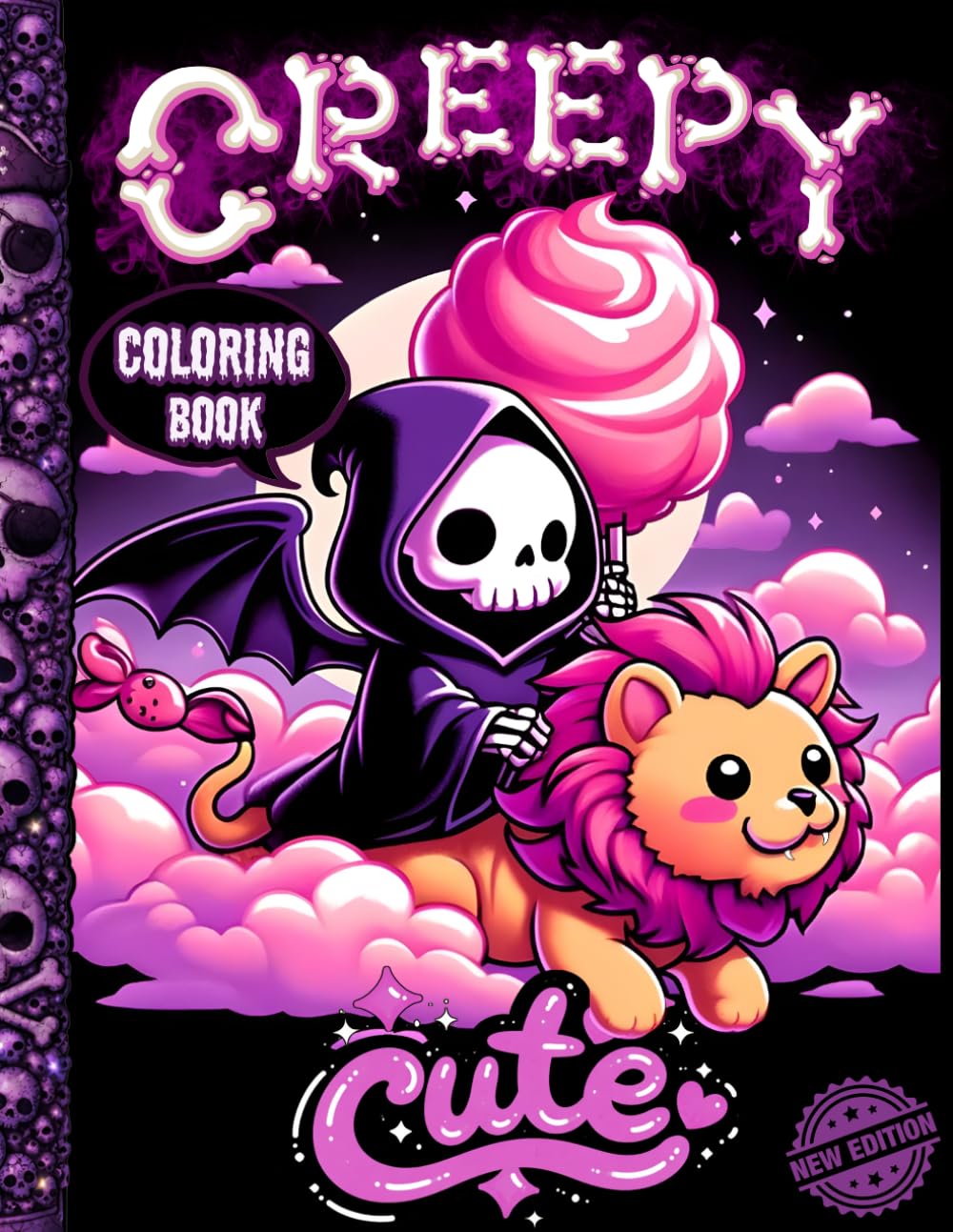 Creepy Cute: Coloring Book for Adults and Teens, Spooky Kawaii Monsters, Dark Cute Creatures, Adorable Gothic Designs, Fun and Relaxing Coloring Pages
