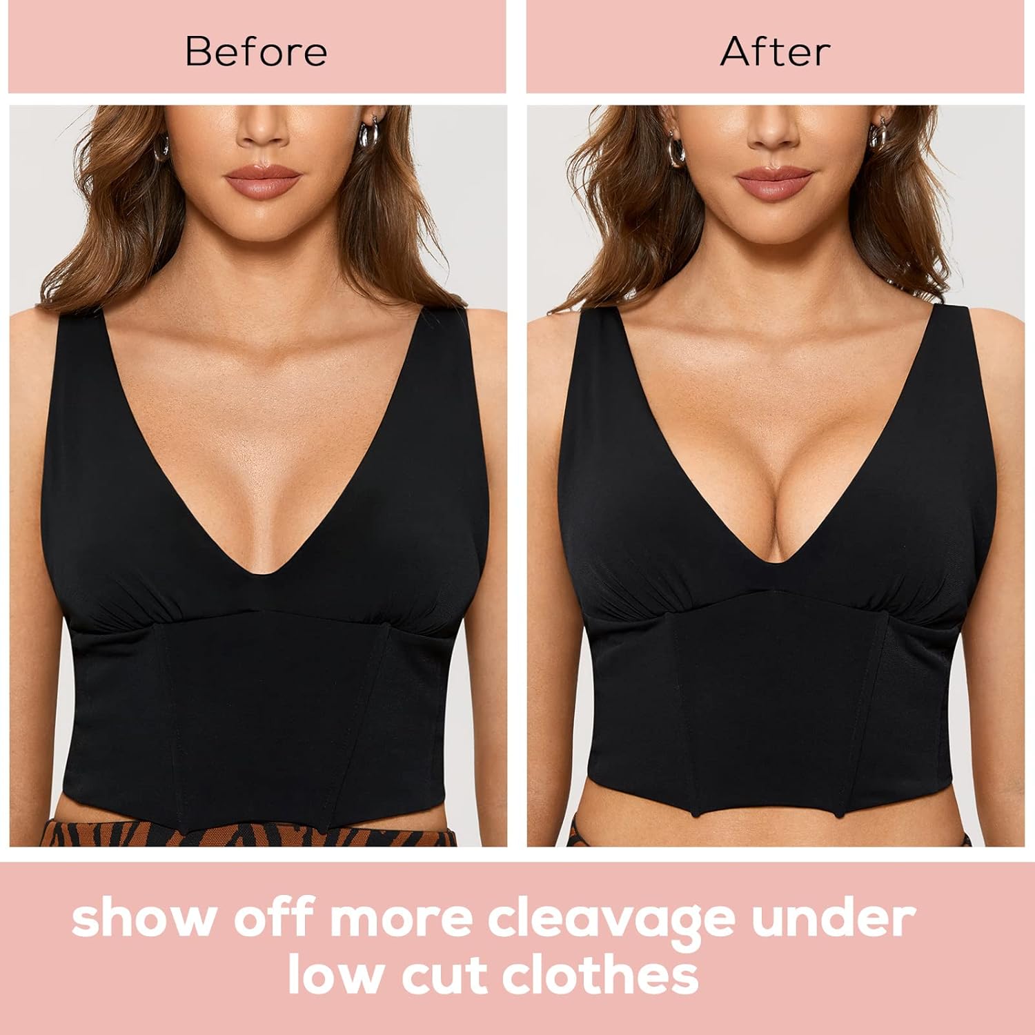 DOBREVA Women's Plunge Bra Deep V Sexy Underwire Low Cut Bras T Shirt Cleavage Lightly Padded - Image 5