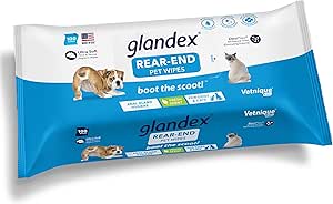 Pet Wipes Glandex Dog Wipes 75ct Anal Gland Cleaning Wipes