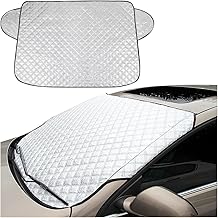 JNNJ Car Windscreen Cover, Waterproof Foldable Car Windscreen Cover, Frost Protection Cover, Multi-Purpose Ice Protection Film, Winter Cover for Snow (100 x 145 cm)