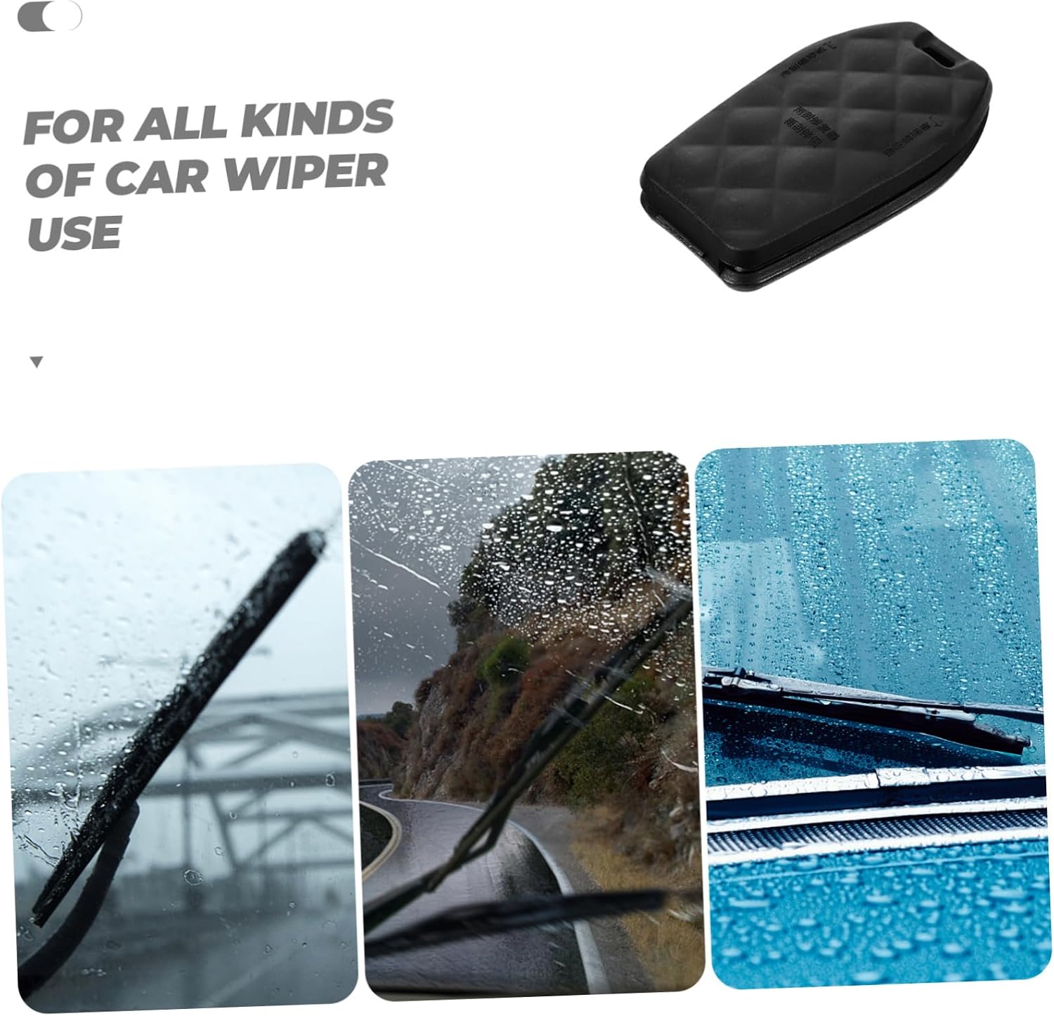 1Pc Vehicle Wiper Cleaner Tool for Windshield Maintenance Durable Design for Use Compact for Easy Storage for All Car Wiper Types