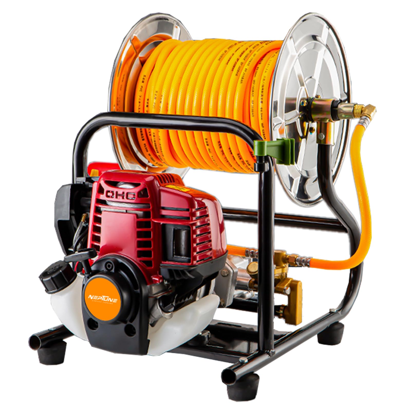 Neptune Simplify Farming NPW-768-WH 4-Stroke Portable Power Sprayer | 35CC Petrol Engine | 50 Meter High Pressure Pipe | Hose Reel & Spray Gun | Perfect for Agricultural, Pesticides & Garden Spraying discount deal