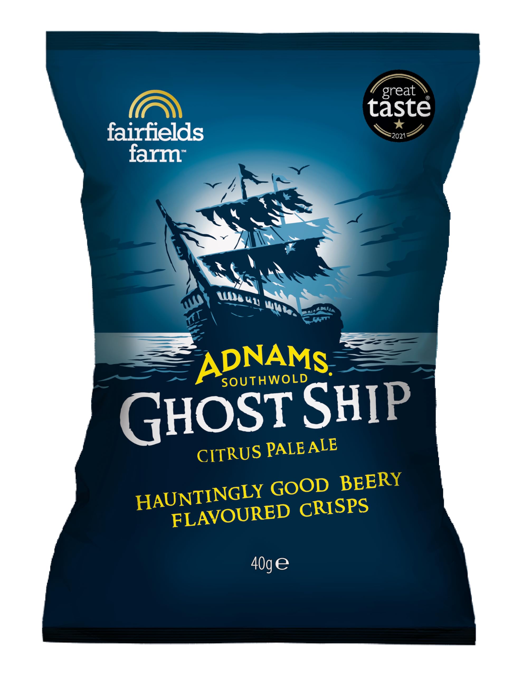 Fairfields Farm Crisps - Adnams Ghost Ship 40g | Pack of 20