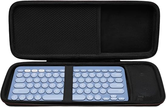 LTGEM Keyboard Case Compatible with Logitech Pebble Keys 2 K380s/K380/Pebble 2 Combo Keyboard and Mouse, Office Travel Carrying Storage Bag - BlackCase Only