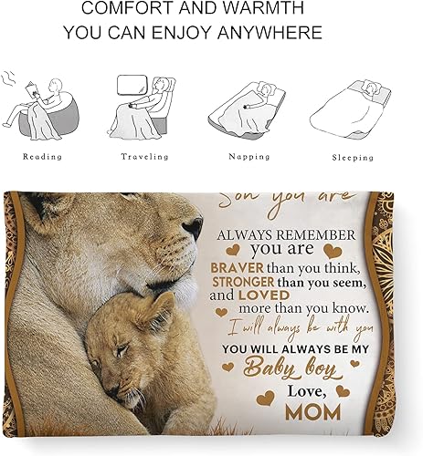 Miniatura 3 de Regalos para hijo, regalos de mamá, hijo, cumpleaños, día del padre, graduación, manta suave de 50 x 40 pulgadas