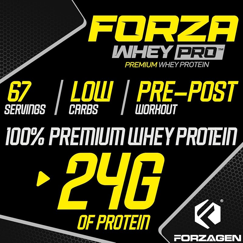 Forzagen Whey PRO Low Carb Protein Powder | 24g of Protein per Serving, No Added Sugar, Gluten Free, Premium Whey for Shakes & Mixes for Men & Women, BCAA | Dutch Chocolate, 5 lbs. (67 Servings) image 5