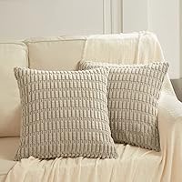Vista 125 de Fancy Homi Fundas de almohada decorativas bohemias de 20 x 20 pulgadas para sala de estar, sofá, cama, sillón, rústico, moderno, decoración del Crema