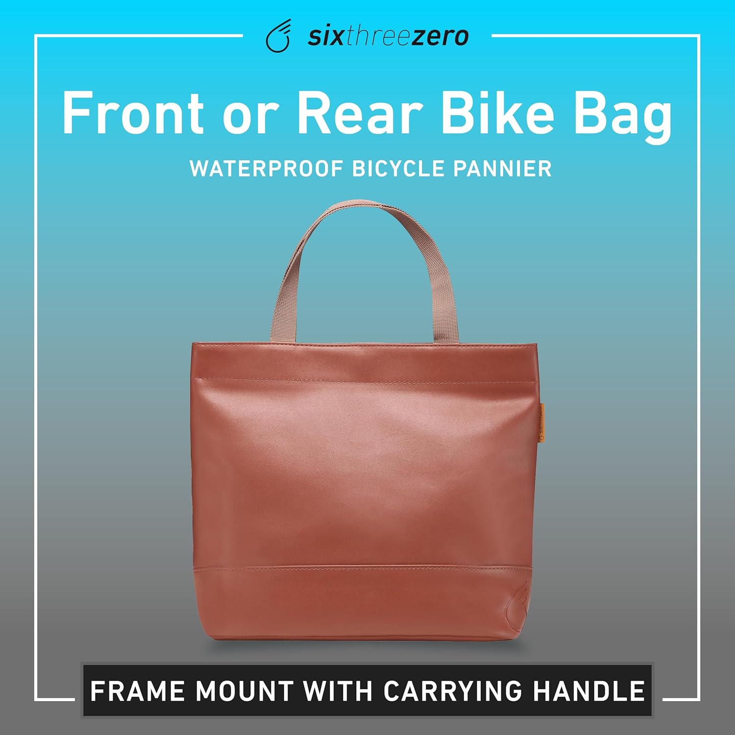 sixthreezero Bike Bag for Front or Rear Rack, Waterproof Universal Bicycle Pannier, Frame Mount Cargo Storage Bags, Carrying Handle