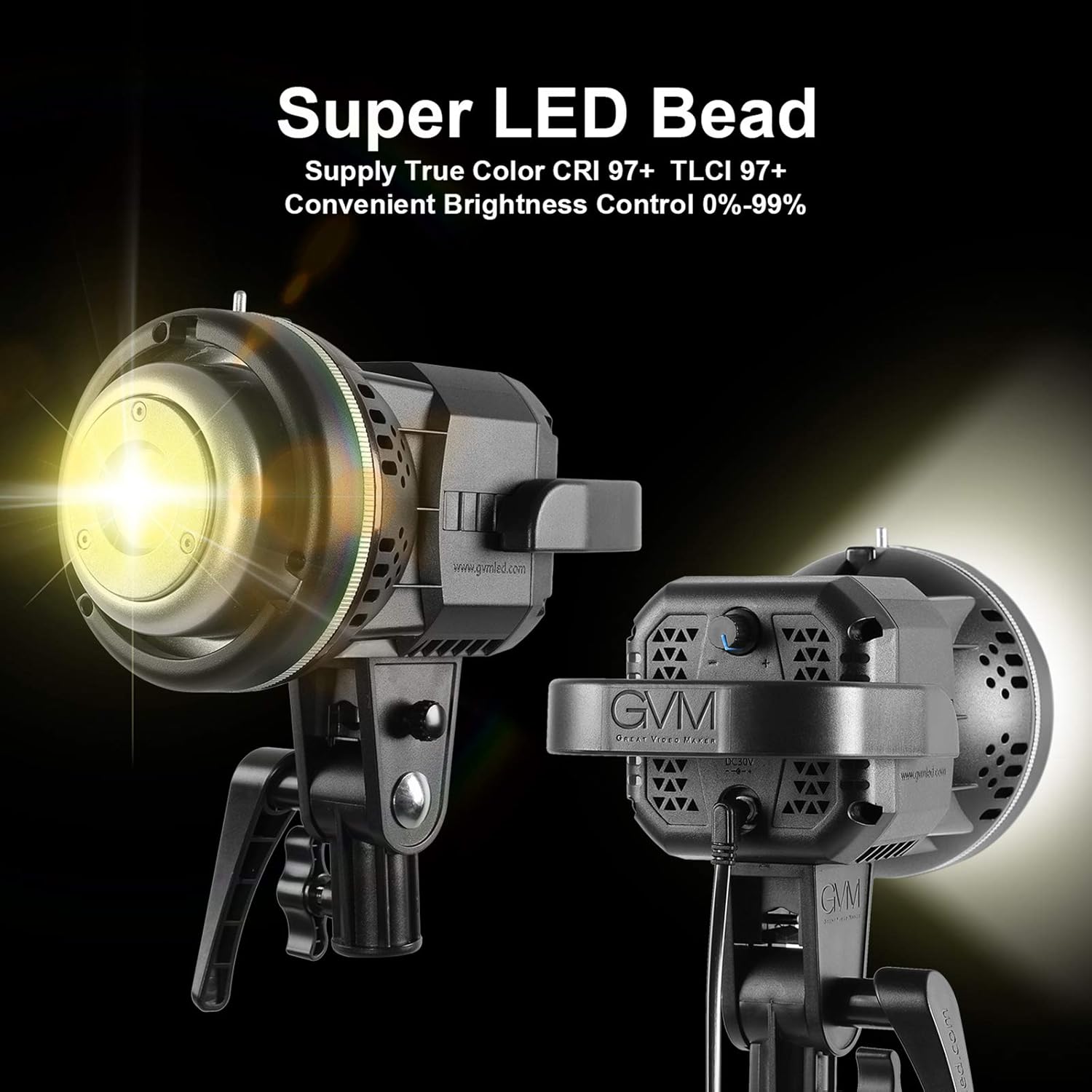 Review Discount GVM 80W LED Video Light, Umbrella Lighting Kit CRI97+ 5600K with Tripod Stand, Soft Umbrella, Continuous Output Lighting for YouTube, Video Recording, Wedding, Outdoor Shooting