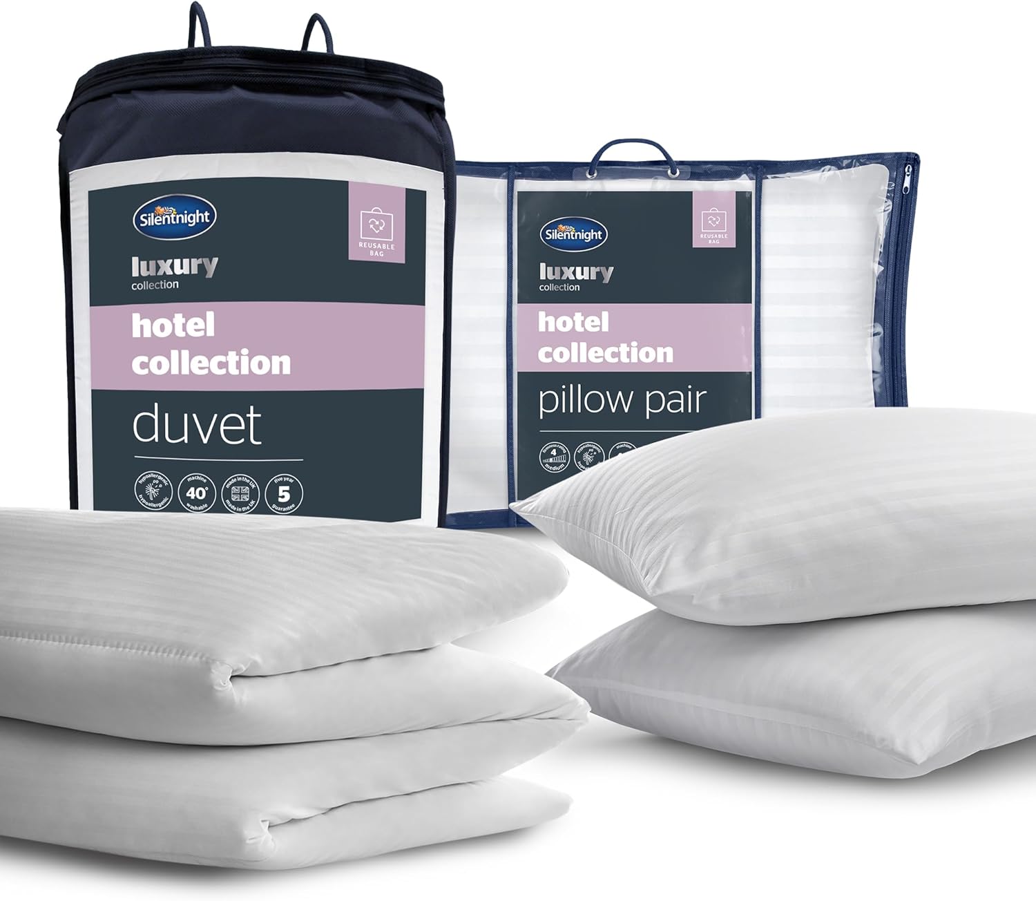 Silentnight Hotel Collection Double Duvet - 13.5 TOG Luxury Duvet Extra Warm and Cozy Duvet Ideal for Winter and Cold Nights - Hypoallergenic & Machine Washable - Double Bed - 200 x