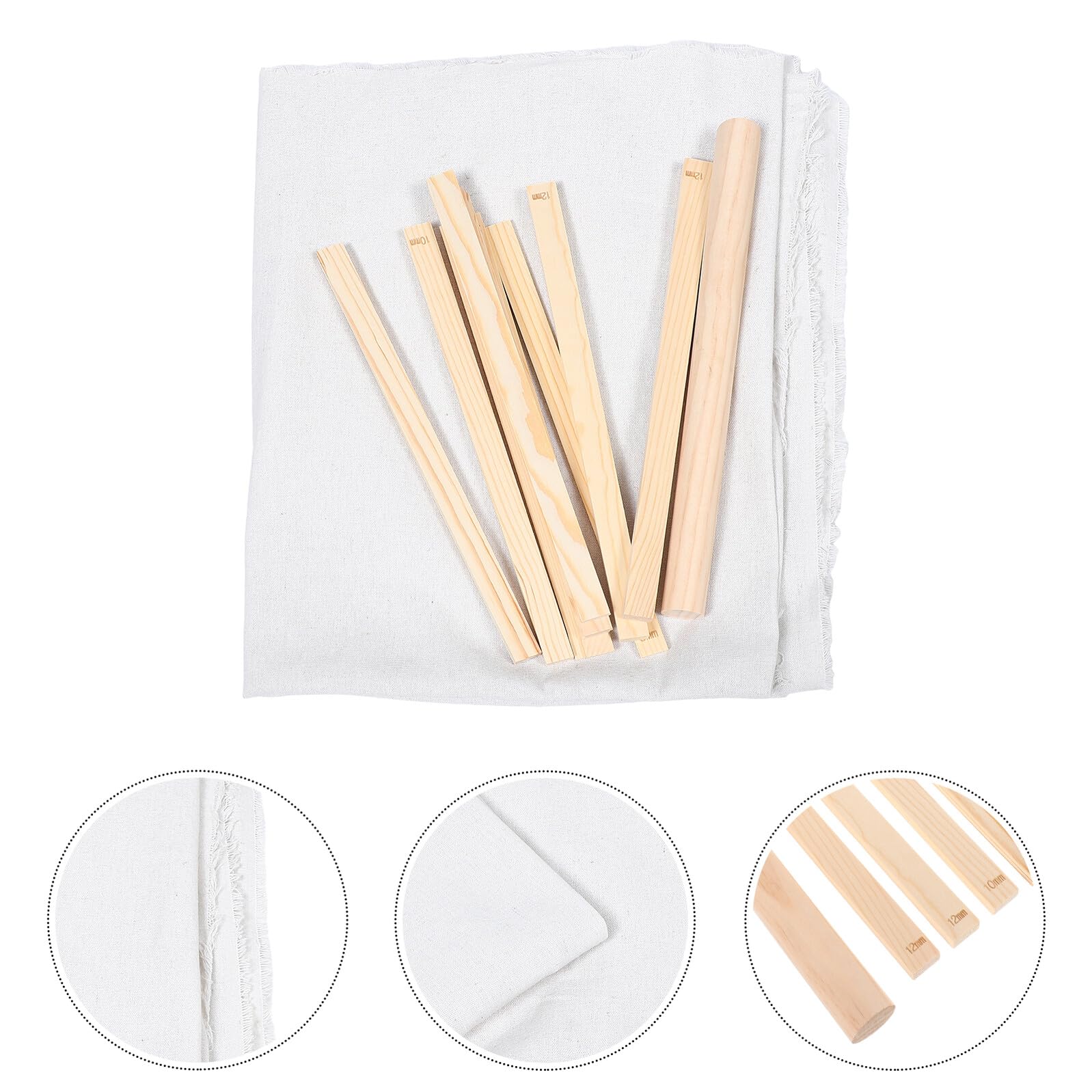 Sewroro Herramientas de Cerámica Profesional con Rodillo de Madera para Arcilla Guías de Grosor Resistente para Modelado y Escultura Barro