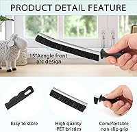 Vista 6 de Juego de cepillos de limpieza para grietas, herramientas de limpieza dura para lechada de baño, rieles de ventanas y puertas de ducha, limpieza