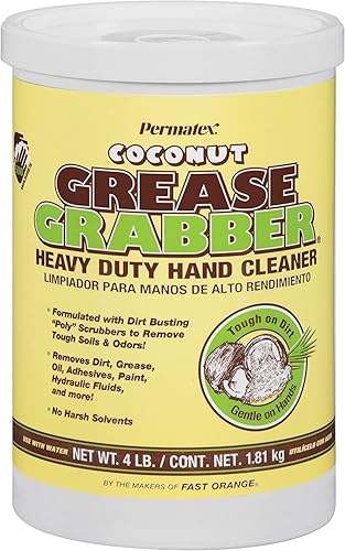 Permatex 14106 - Limpiador de manos de coco resistente, 4 libras.