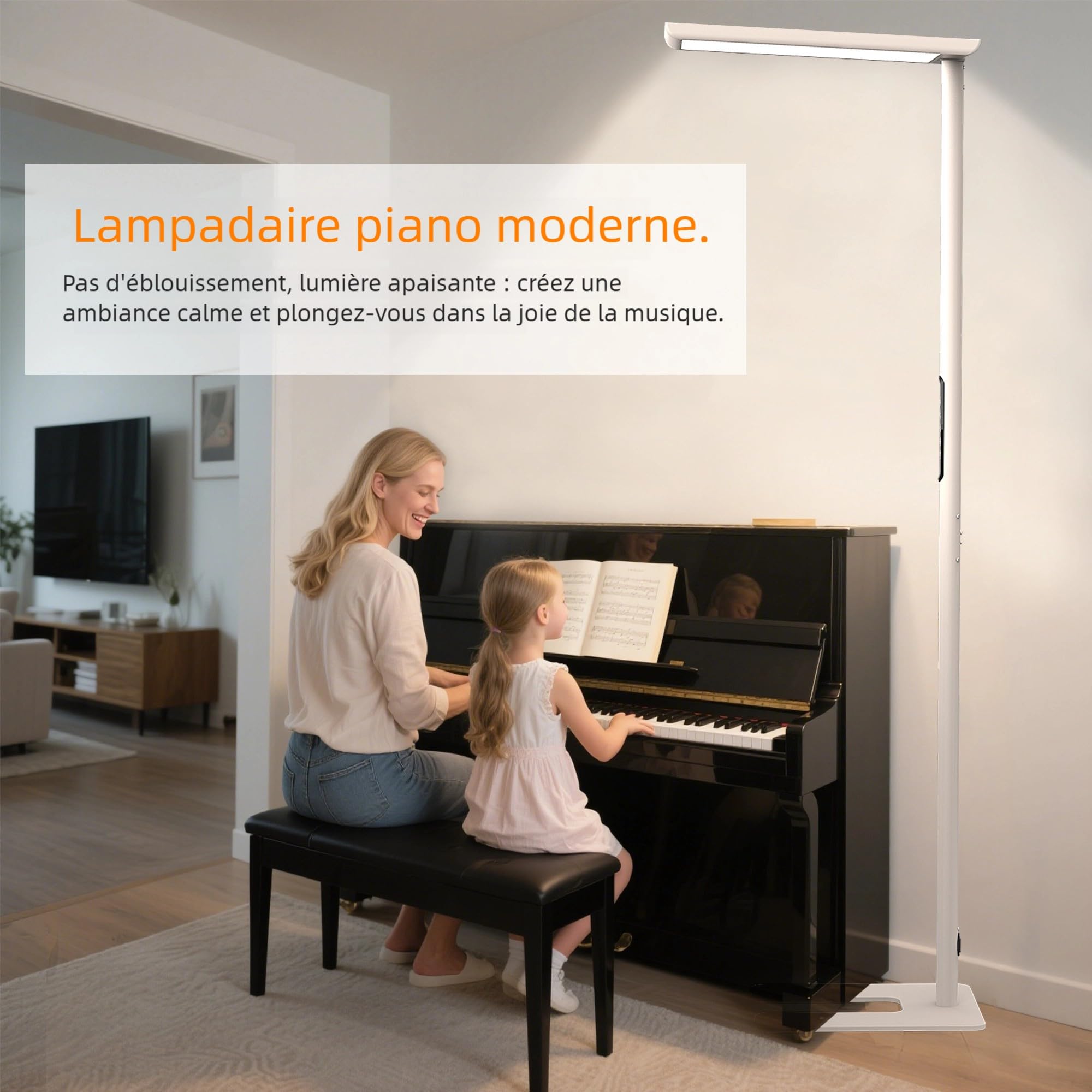 SOLLA LED Floodlight Büro Tageslicht, Lampe de bureau Floodlight Uplight und Downlight, 60W+50W-UGR≤16, adapté aux bureaux, lampe de bureau/lampe de lecture, bibliothèques, salles de conférence