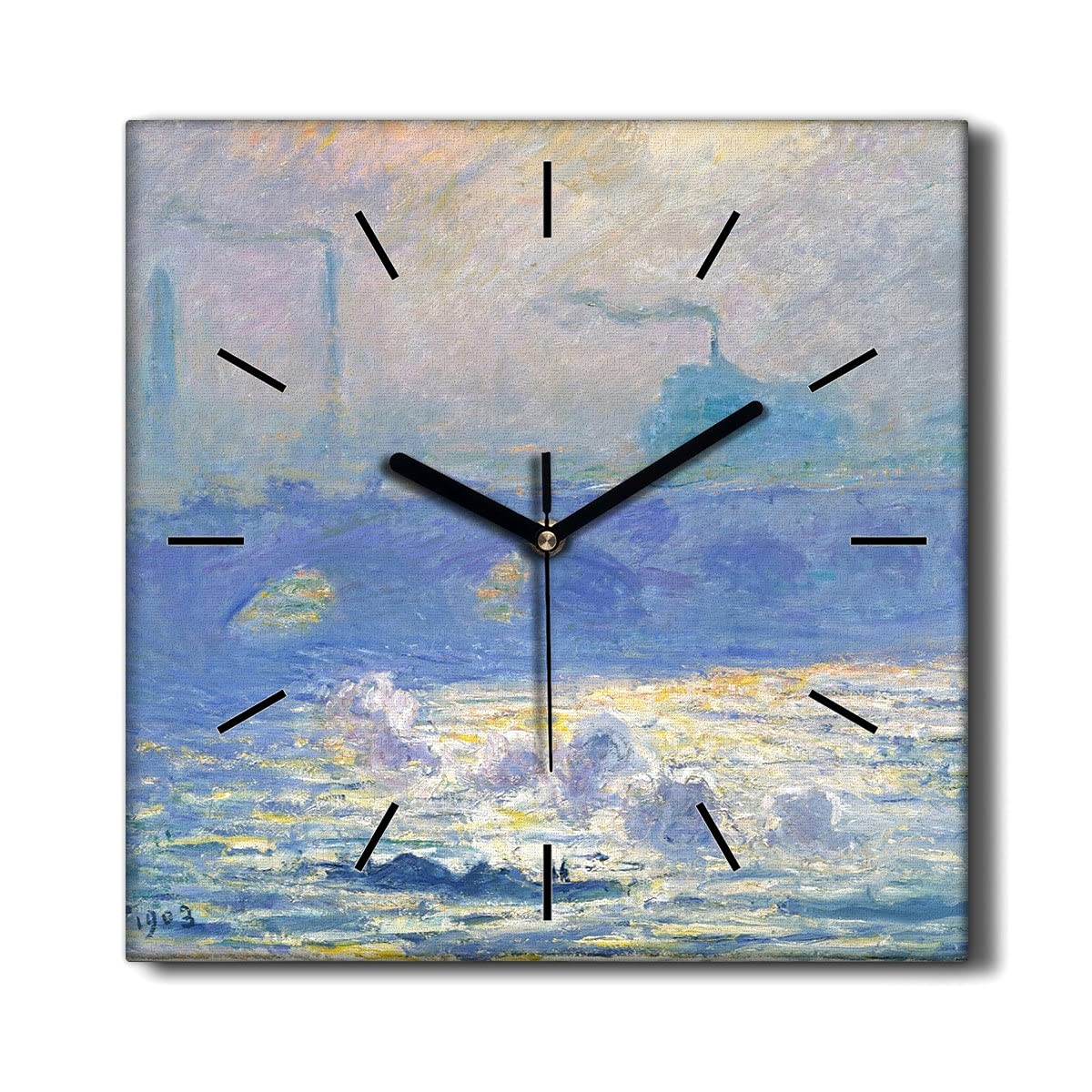 Horloge murale Monet Waterloo Bridge pour salon zen et cosy
