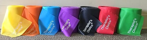 Miniatura 9 de Therapist's Choice® Bandas de resistencia profesionales sin látex para entrenamientos de ejercicio superior e inferior del cuerpo, terapia física,