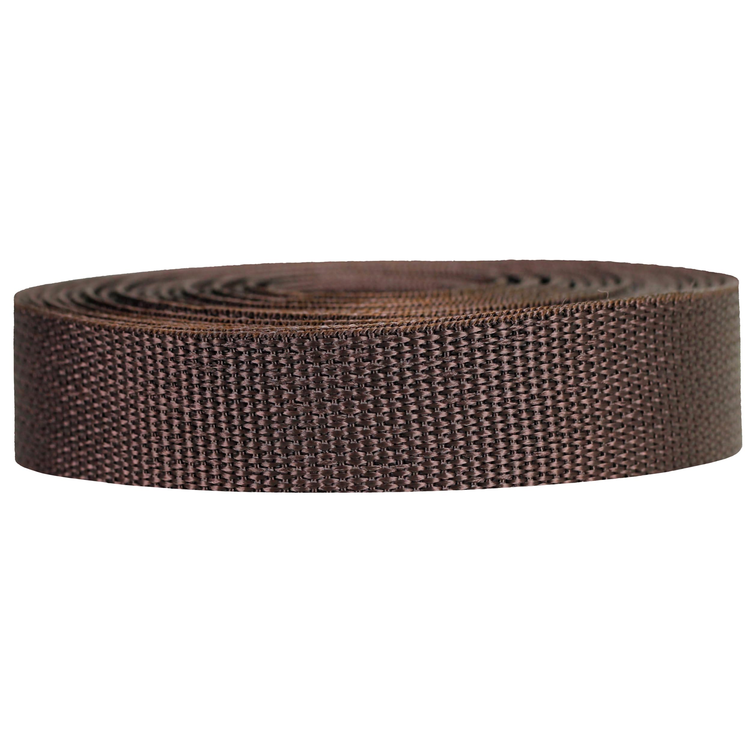 Strapworks Lightweight Polypropylene Webbing - Poly Strapping for Outdoor DIY Gear Repair, Pet Collars, Crafts - 1 Inch x 50 Yards - Brown