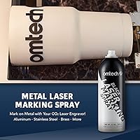 Vista 2 de OMTech Spray de Marcado Láser, Líquido de Marcado Láser de Metal para Grabadores Láser de CO2, 3×13oz Spray en Aerosol para Grabado Láser Negro en 1